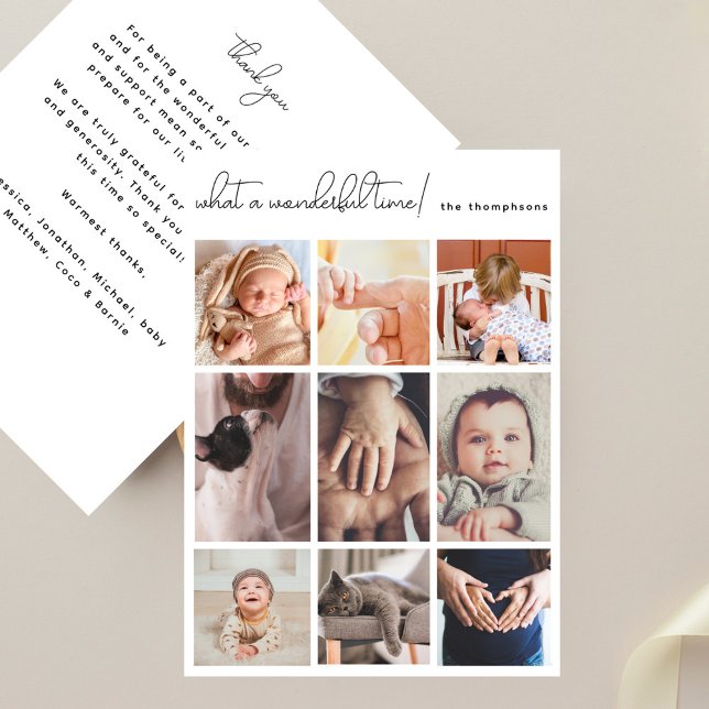 Faire-part Moment Merveilleux Naissance Bébé Multi Photo Simp (Créateur téléchargé)