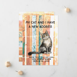Faire-part Mon chat et moi avons déménagé Annonce