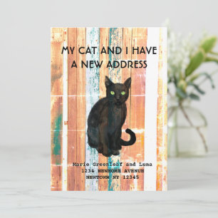 Faire-part Mon chat et moi avons déménagé Annonce