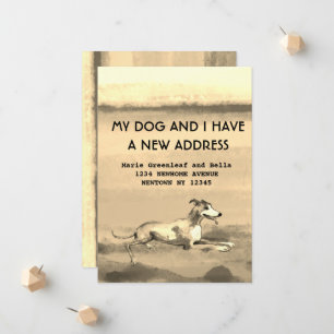 Faire-part Mon chien et moi avons déménagé Annonce