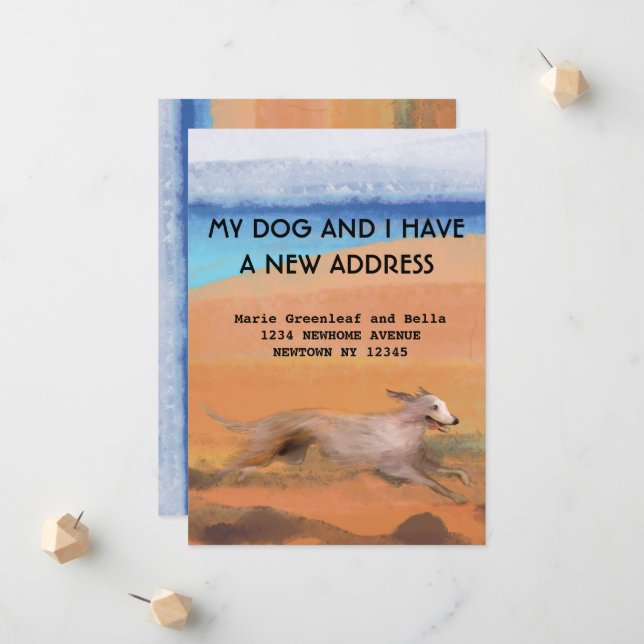 Faire-part Mon chien et moi avons fait une annonce (Devant/Arrière en situation)