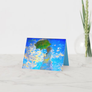 Faire-part Monet Woman avec un parasol