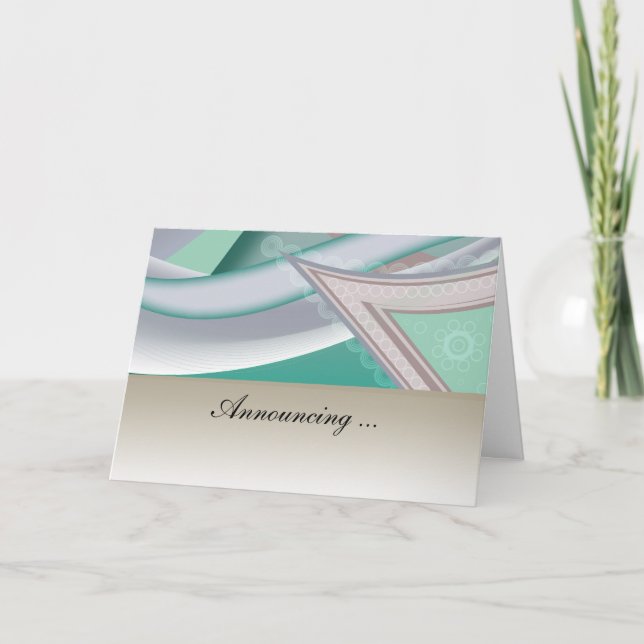 Faire-part Monnaie de chocolat Abstraite (Devant)