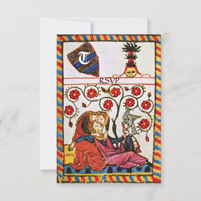 Faire-part MONOGRAMME D'AMOUR ÉTERNEL rsvp (Devant)