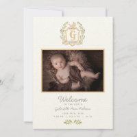 Monogramme de transport de bébé G | Naissance neut