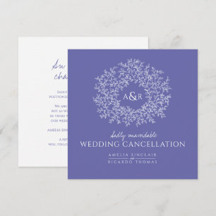 Faire-part monogramme laisse l'annulation de mariage