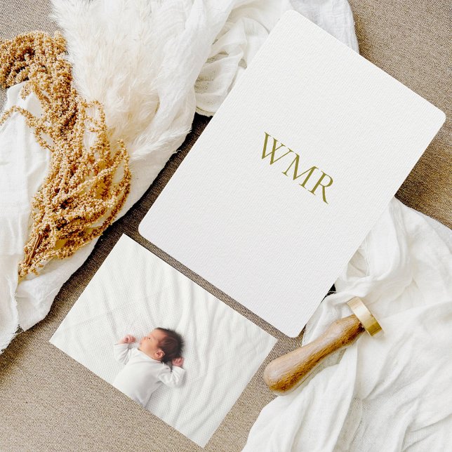 Faire-part Monogramme Naissance neutre du genre (Créateur téléchargé)