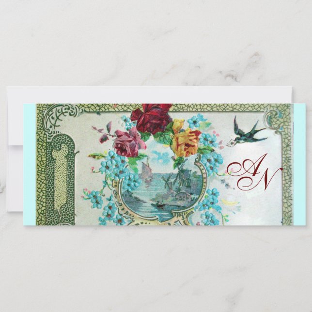FAIRE-PART MONOGRAMME ROMANTİCA 3 (Devant)