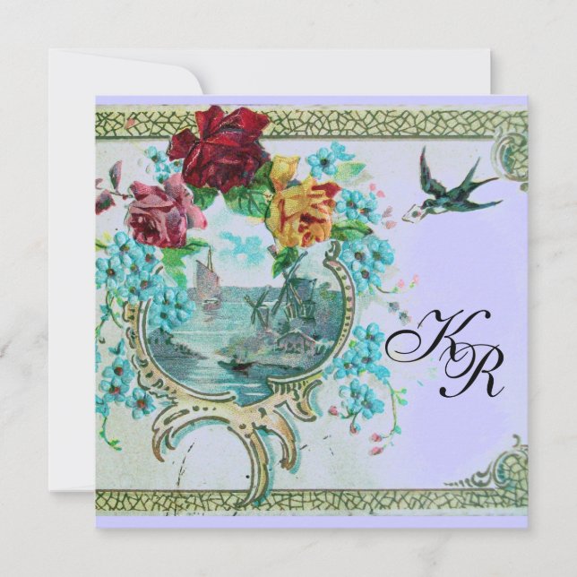 FAIRE-PART MONOGRAMME ROMANTİCA 3 (Devant)