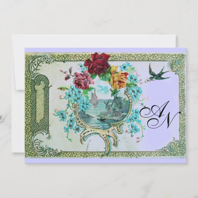 FAIRE-PART MONOGRAMME ROMANTİCA 3 (Devant)