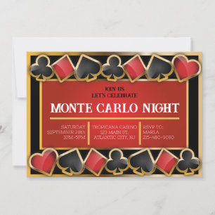 Faire-part MONTE CARLO NUIT FINANCEMENT ÉVÉNEMENT VIP Invitat