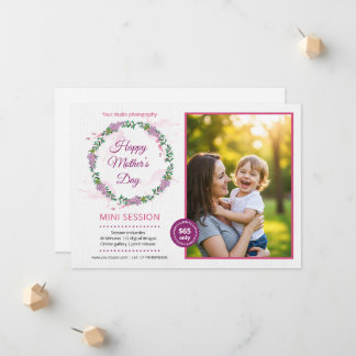 Faire-part Mother's day mini session template