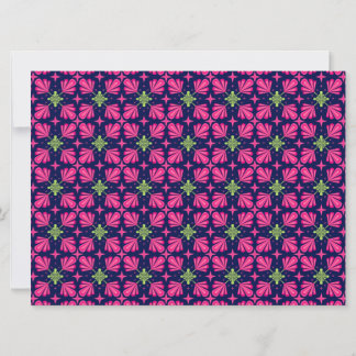 Faire-part Motif abstrait de pétales florales roses géométriq