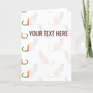 Faire-part Motif de chats colorés bas