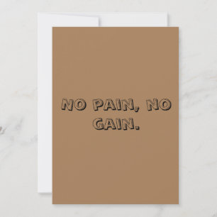 Faire-part Motivation de GYM Texte personnalisé  Et Marron Cl