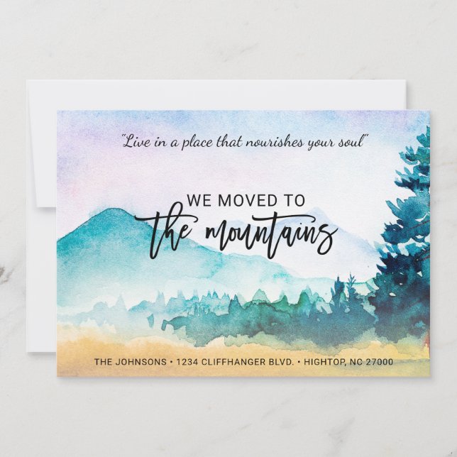 Faire-part Motivationnel dire que nous avons déménagé dans le (Devant)