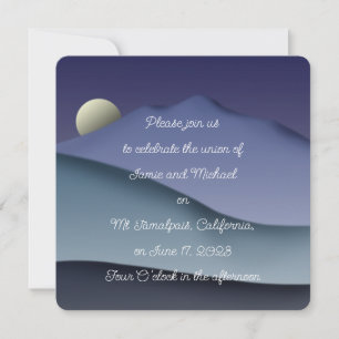 Faire-part Mt Tamalpais et la Lune