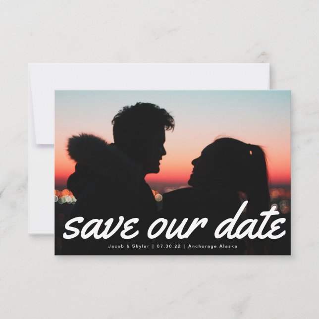 Faire-part multi-photo texte moderne (Devant)