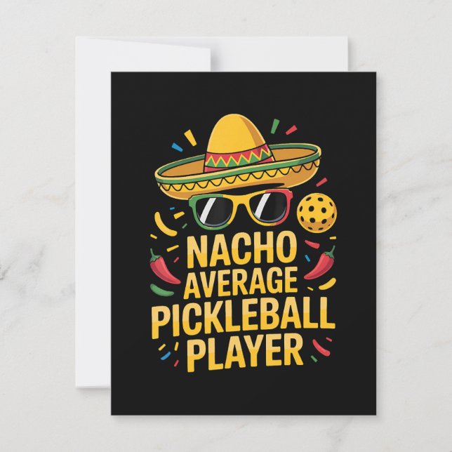 Faire-part Nacho Average Pickleball Player (Devant)