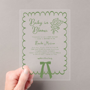 Faire-Part Naissance Bébé en Fleur Doodle