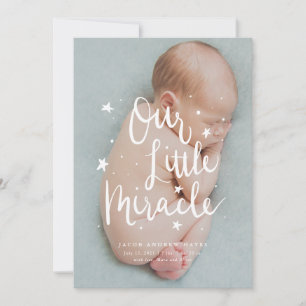 Faire-part Naissance de notre petit miracle