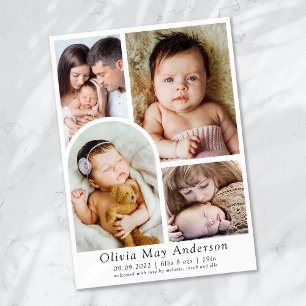 Faire-part Naissance minimaliste de 5 Arcs photo