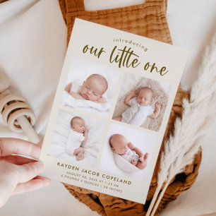 Faire-part Naissance multi photo de notre petite crème