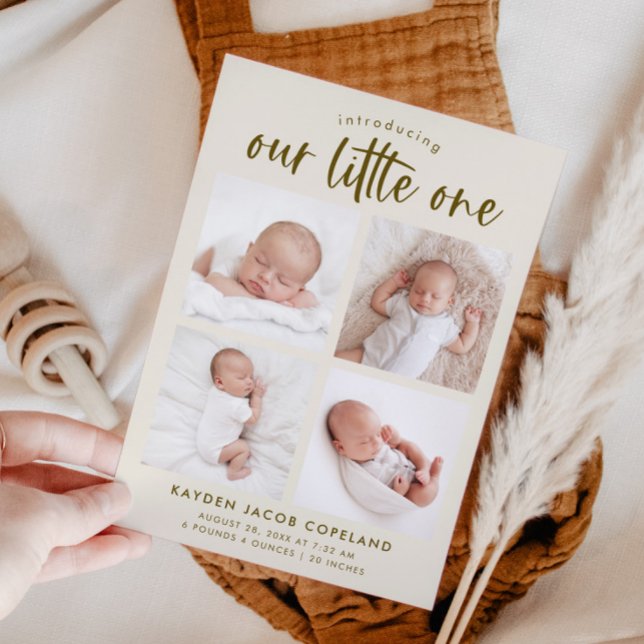 Faire-part Naissance multi photo de notre petite crème (Créateur téléchargé)