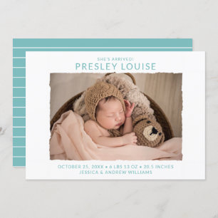 Faire-part Naissance photo moderne