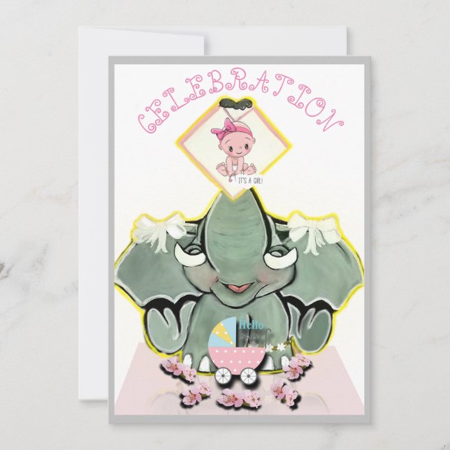 Faire-part Natosha, La naissance ou la grossesse d'une épelle (Devant)