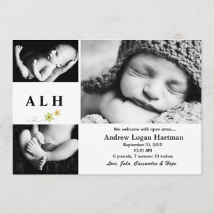 Faire-part Naturel - Annonce de naissance par photo