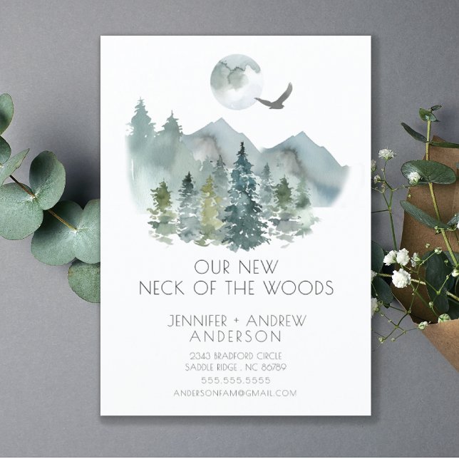 Faire-part Neck of the Woods | Modern Moving Announcement (Créateur téléchargé)