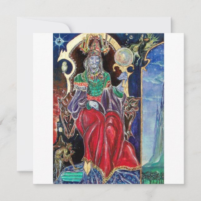 Faire-part NEUROMANCER, bleu rouge blanc, glace métallique, (Devant)