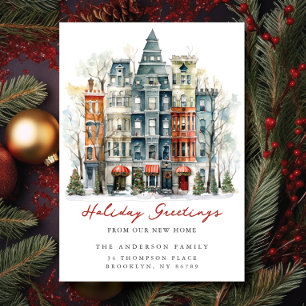 Faire-part New York City Brownstone Nouvelle adresse