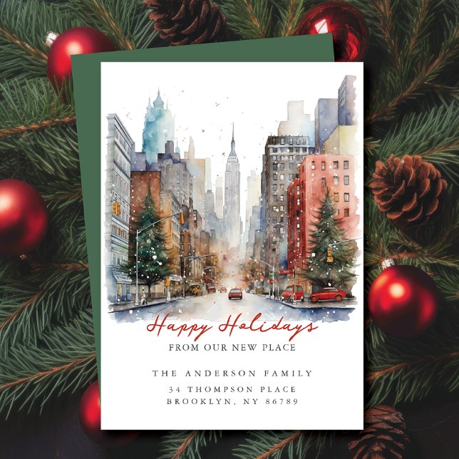 Faire-part New York City Christmas New Adresse (Créateur téléchargé)