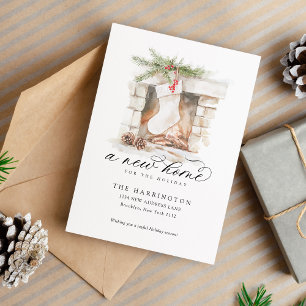 Faire-part Noël Attraper Une Nouvelle Calligraphie De Maison