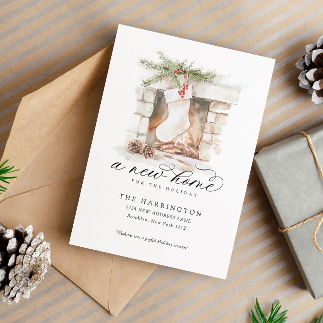 Faire-part Noël Attraper Une Nouvelle Calligraphie De Maison  (Créateur téléchargé)