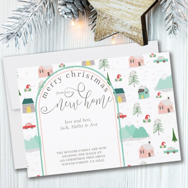 Faire-part Noël de New House Mountain Village Moving (Créateur téléchargé)