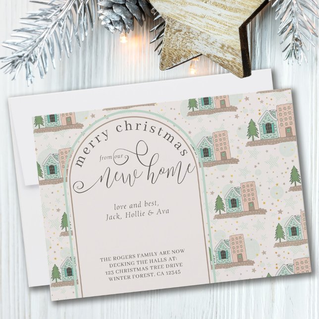 Faire-part Noël de New House Village Apartment Moving (Créateur téléchargé)