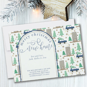 Faire-part Noël de New House Voiture et Appartement Moving