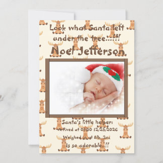 Faire-part Noël Neutre Genre Nouveau Arrivée