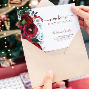 Faire-part Noël nouvelle maison pour les vacances déménager