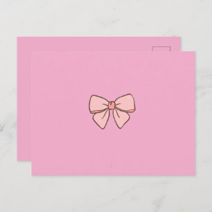 faire-part noeud papillon rose pastel