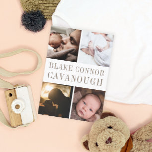 Faire-part Nom classique 4-Photo de naissance