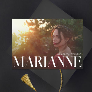 Faire-part Nom de la série volumineuse Diplôme photo