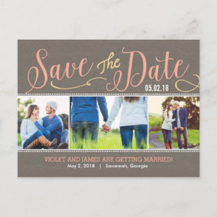 Faire-part Nos Moments Enregistrer La Date Carte Postale - Pe