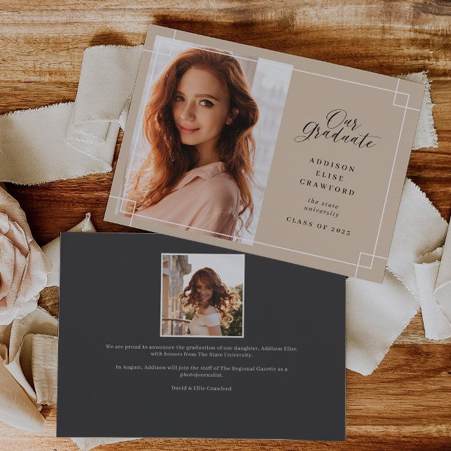 Faire-part Notre diplômé | Diplôme photo (Créateur téléchargé)