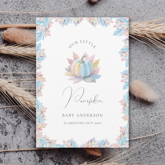 Faire-part Notre petit citrouille arrive bébé automne (Créateur téléchargé)