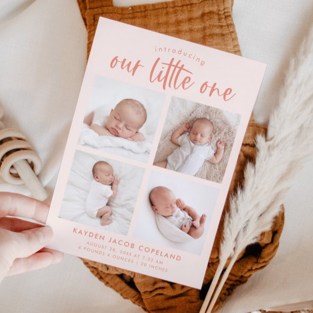 Faire-part Notre Petite Pêche Multiphoto Naissance (Créateur téléchargé)