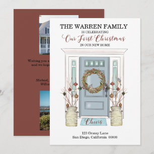 Faire-part Notre premier Noël - Nouvelle Maison - Photo de po